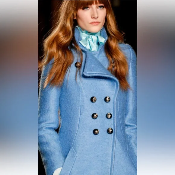 NWT Runway Emilio Pucci Wool Double Breasted Black Coat Italy Size 40 US 6 - Picture 3 of 15